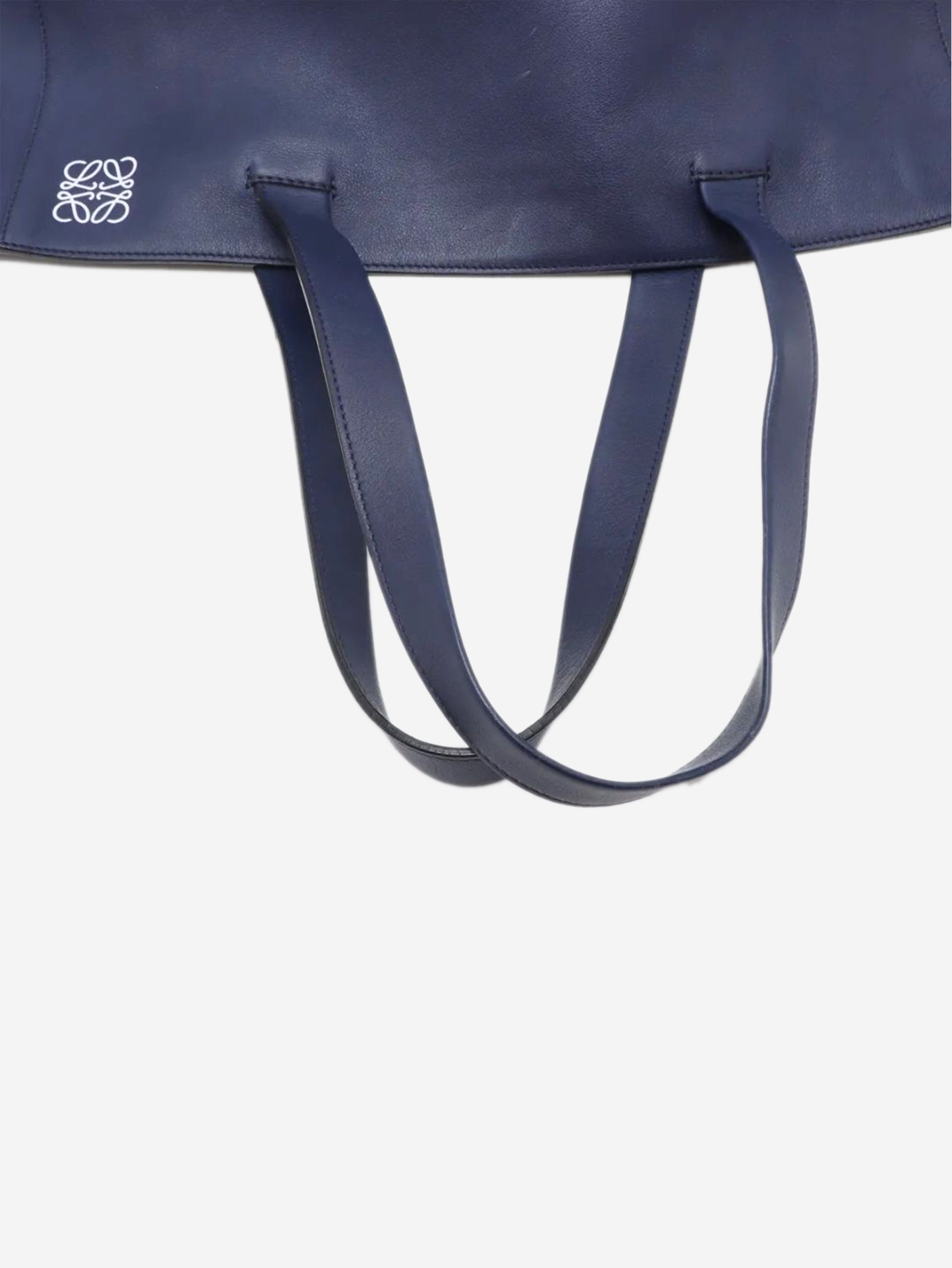 Blue Anagram Leather tote bag Tote Bags Loewe 