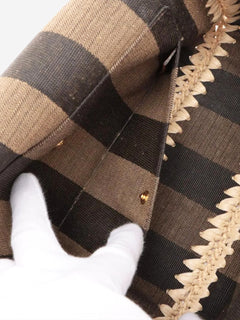Brown Baguette canvas and raffia bag Shoulder bags Fendi 