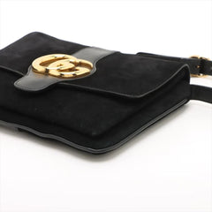 Black Arli suede and leather crossbody bag