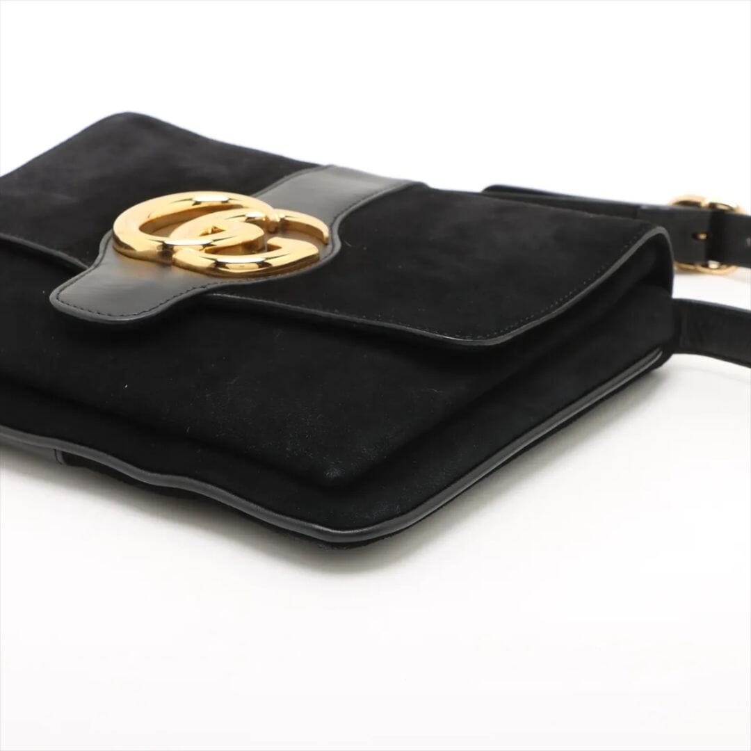 Black Arli suede and leather crossbody bag