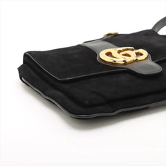 Black Arli suede and leather crossbody bag