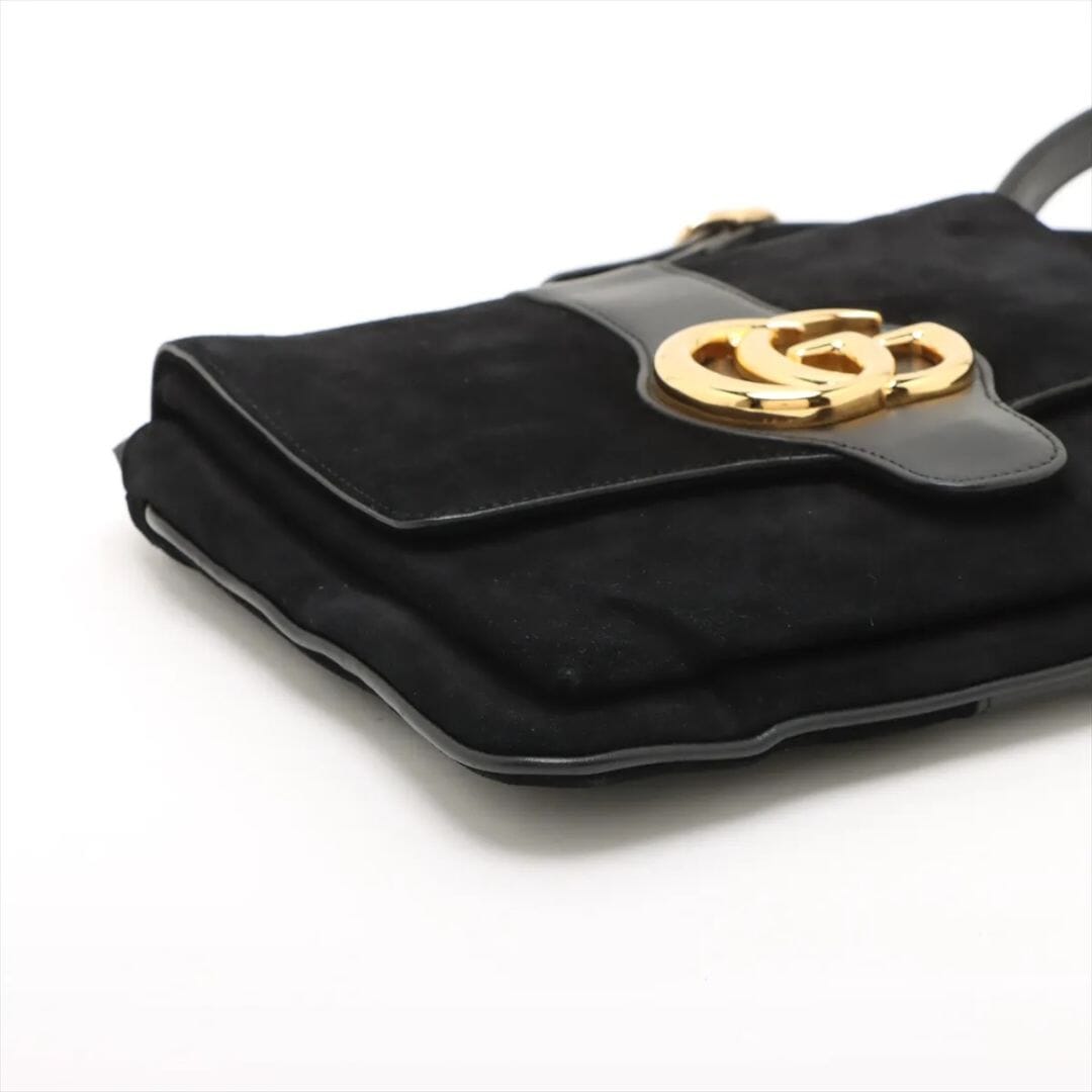 Black Arli suede and leather crossbody bag