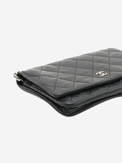 Black 2013 caviar quilted Wallet on Chain Cross-body Bags Chanel 