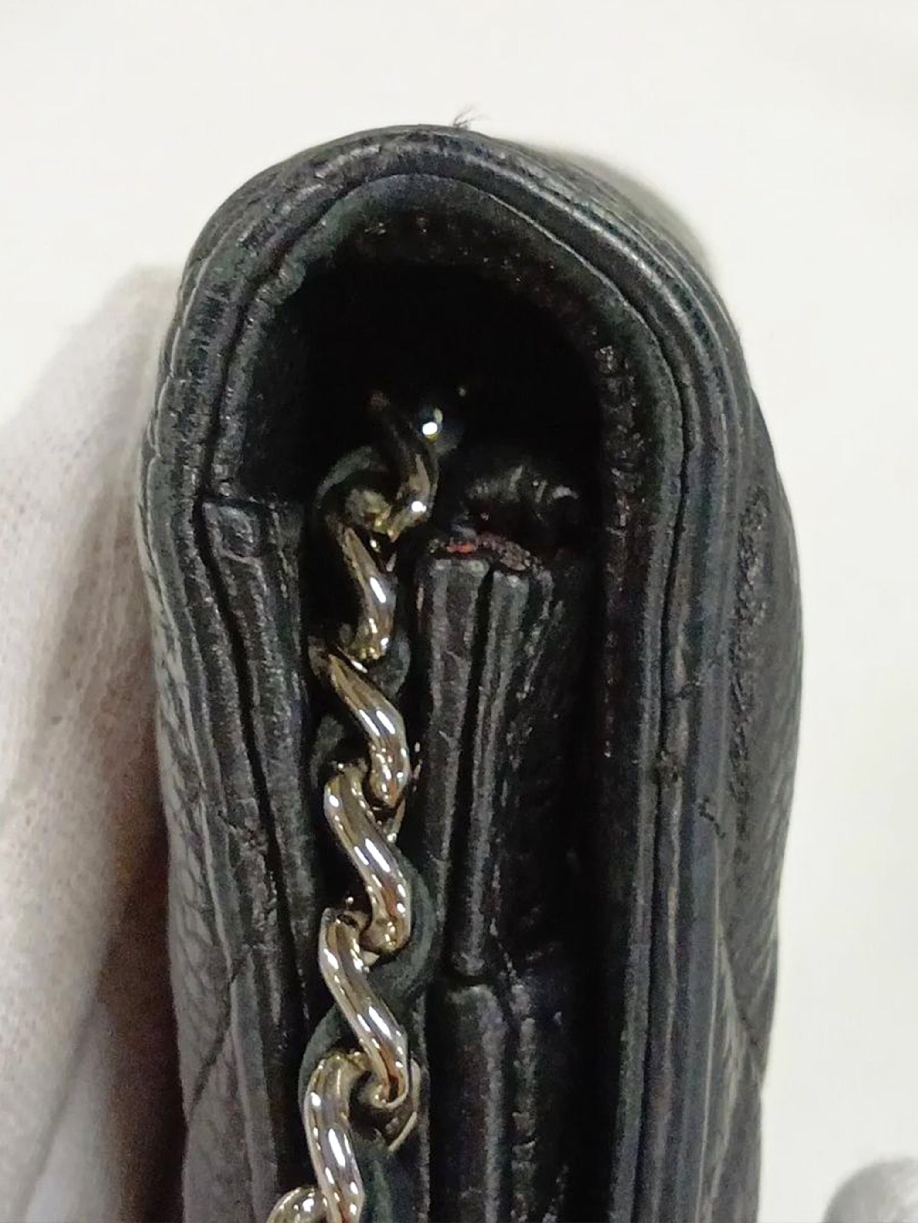 Black 2013 caviar quilted Wallet on Chain Cross-body Bags Chanel 