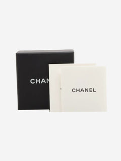 Silver Coco Mark A17K rhinestone earrings Earrings Chanel 