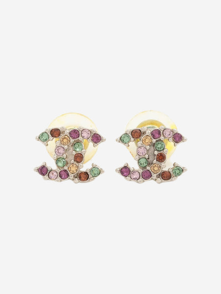 Silver Coco Mark A17K rhinestone earrings product image