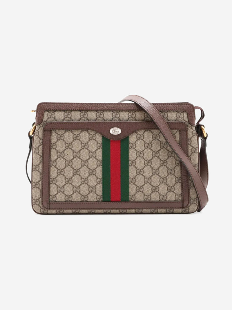 Brown GG Supreme shoulder bag