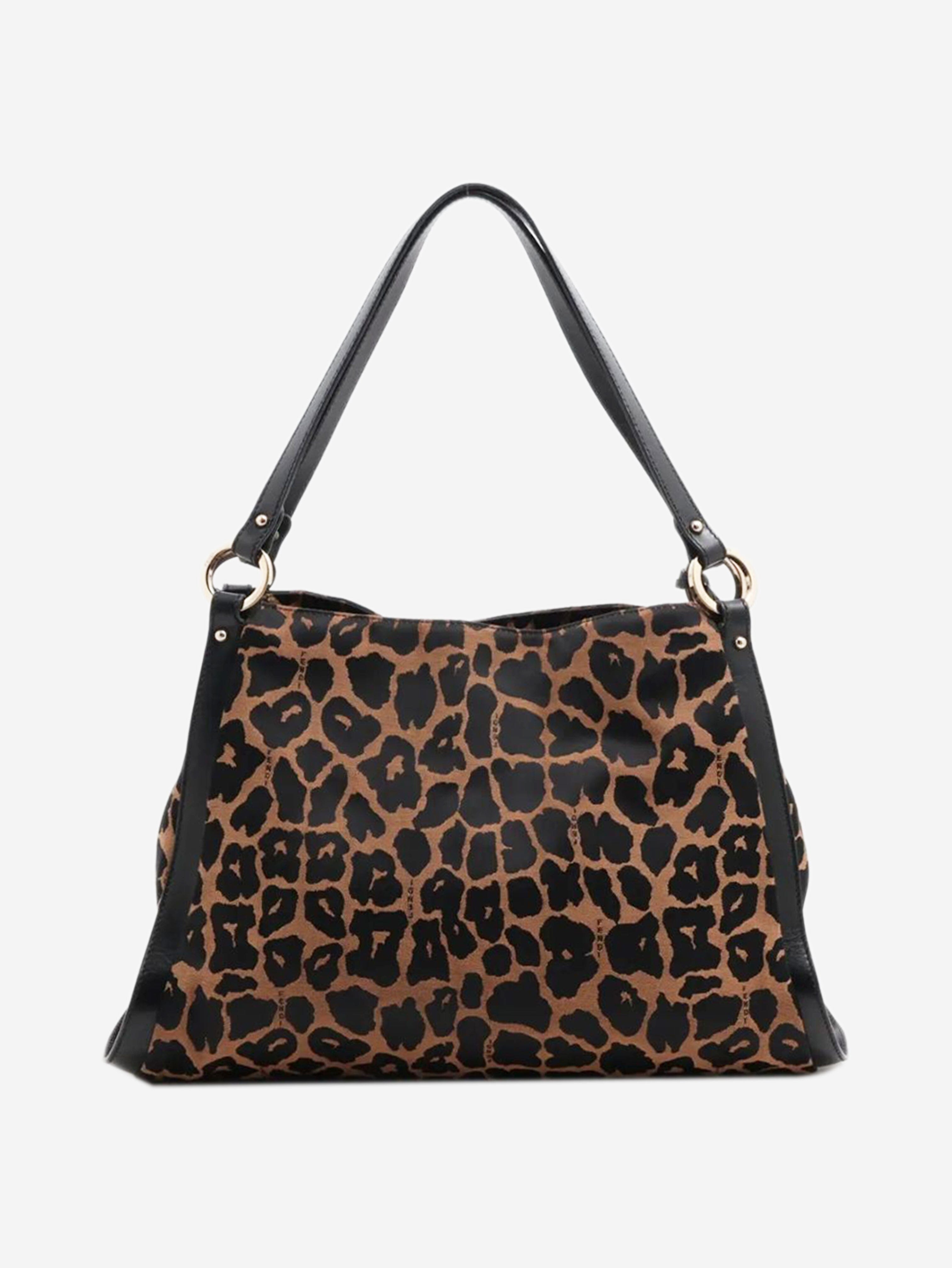Brown leopard shoulder bag Shoulder bags Fendi 