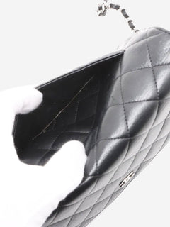 Black 2013 lambskin quilted Wallet on Chain Cross-body Bags Chanel 