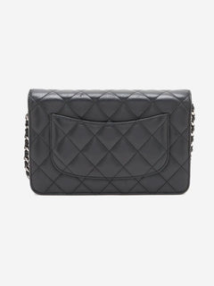 Black 2013 lambskin quilted Wallet on Chain Cross-body Bags Chanel 