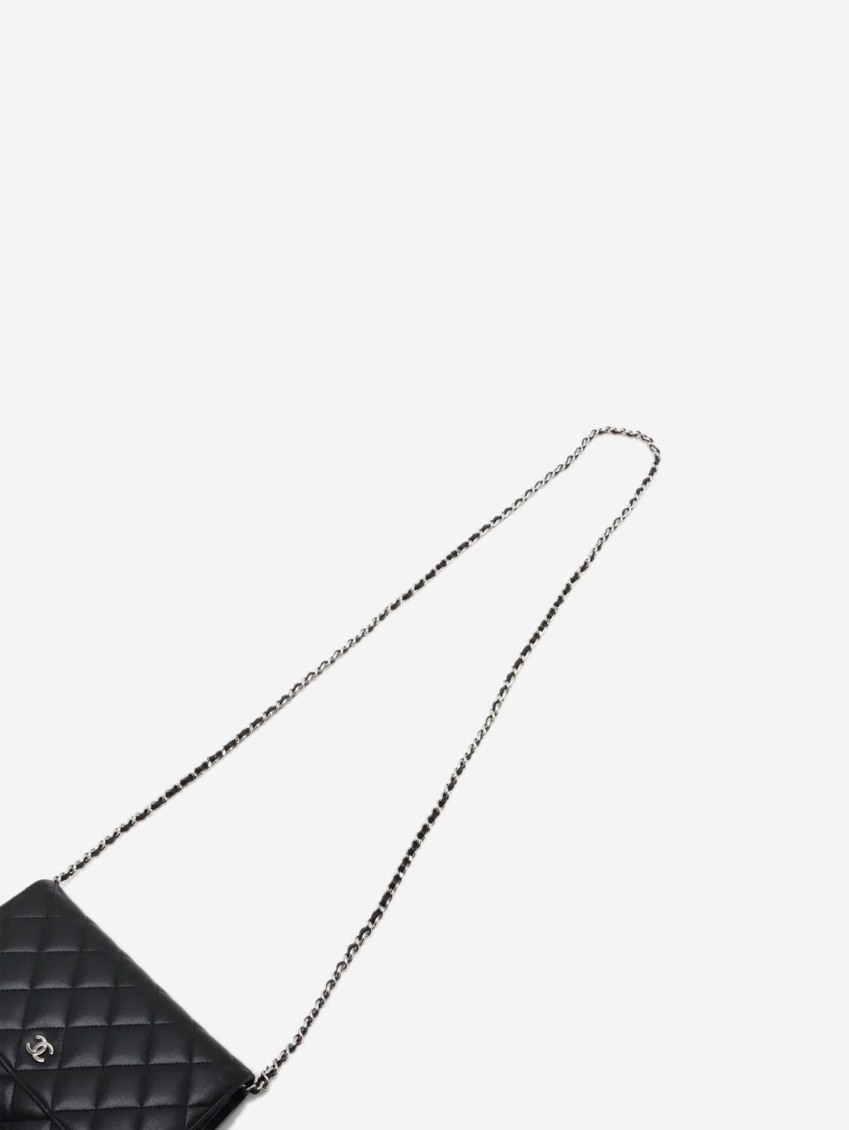 Black 2013 lambskin quilted Wallet on Chain Cross-body Bags Chanel 