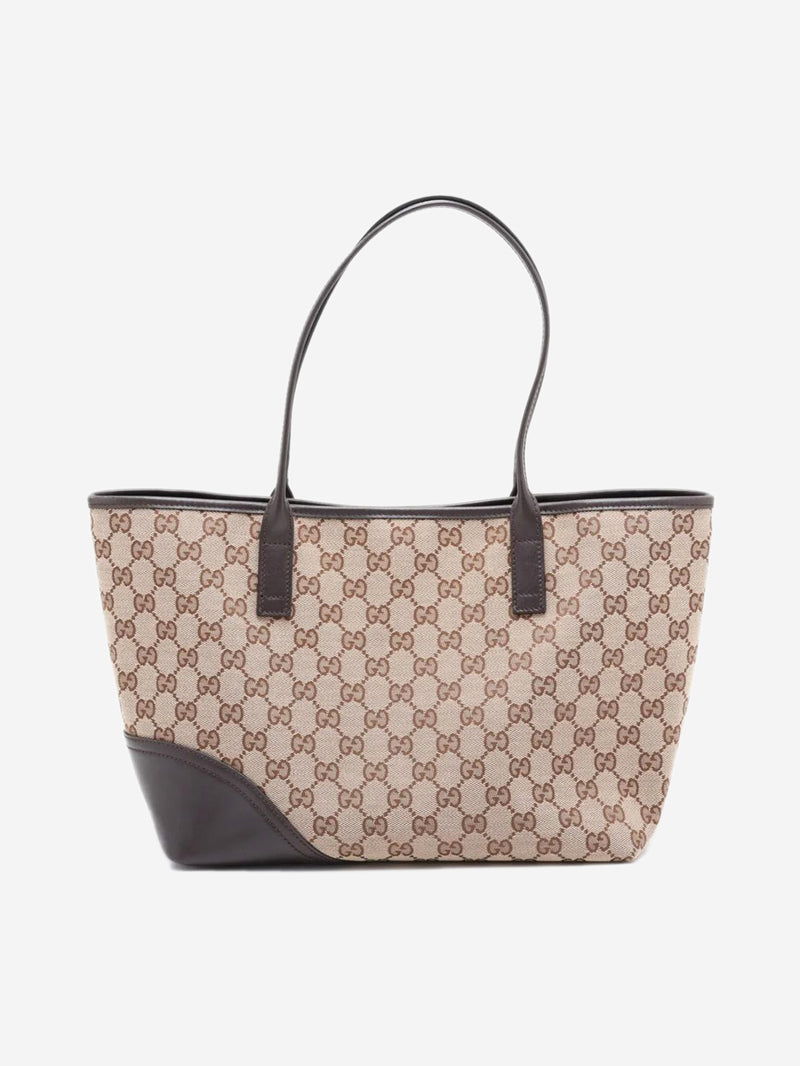 Brown GG Supreme canvas tote