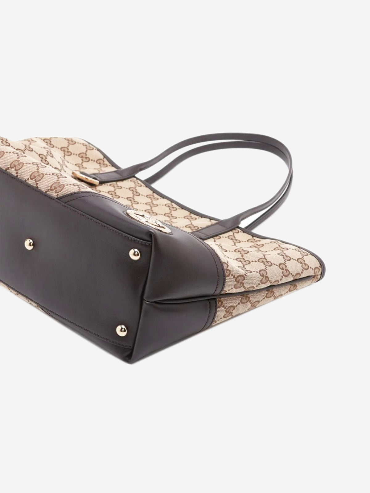 Brown GG Supreme canvas tote