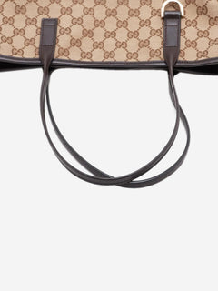 Brown GG Supreme canvas tote