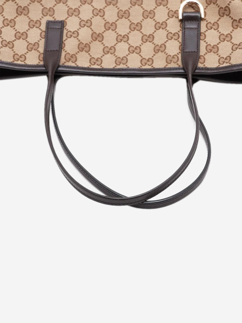 Brown GG Supreme canvas tote