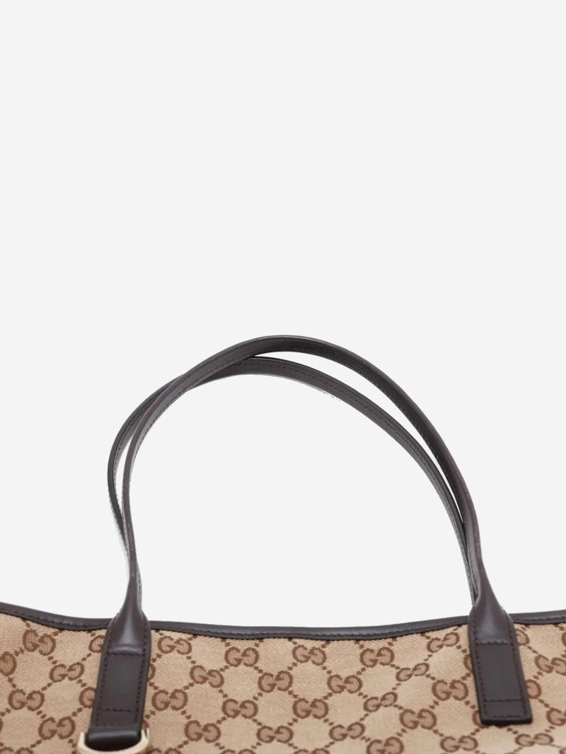 Brown GG Supreme canvas tote