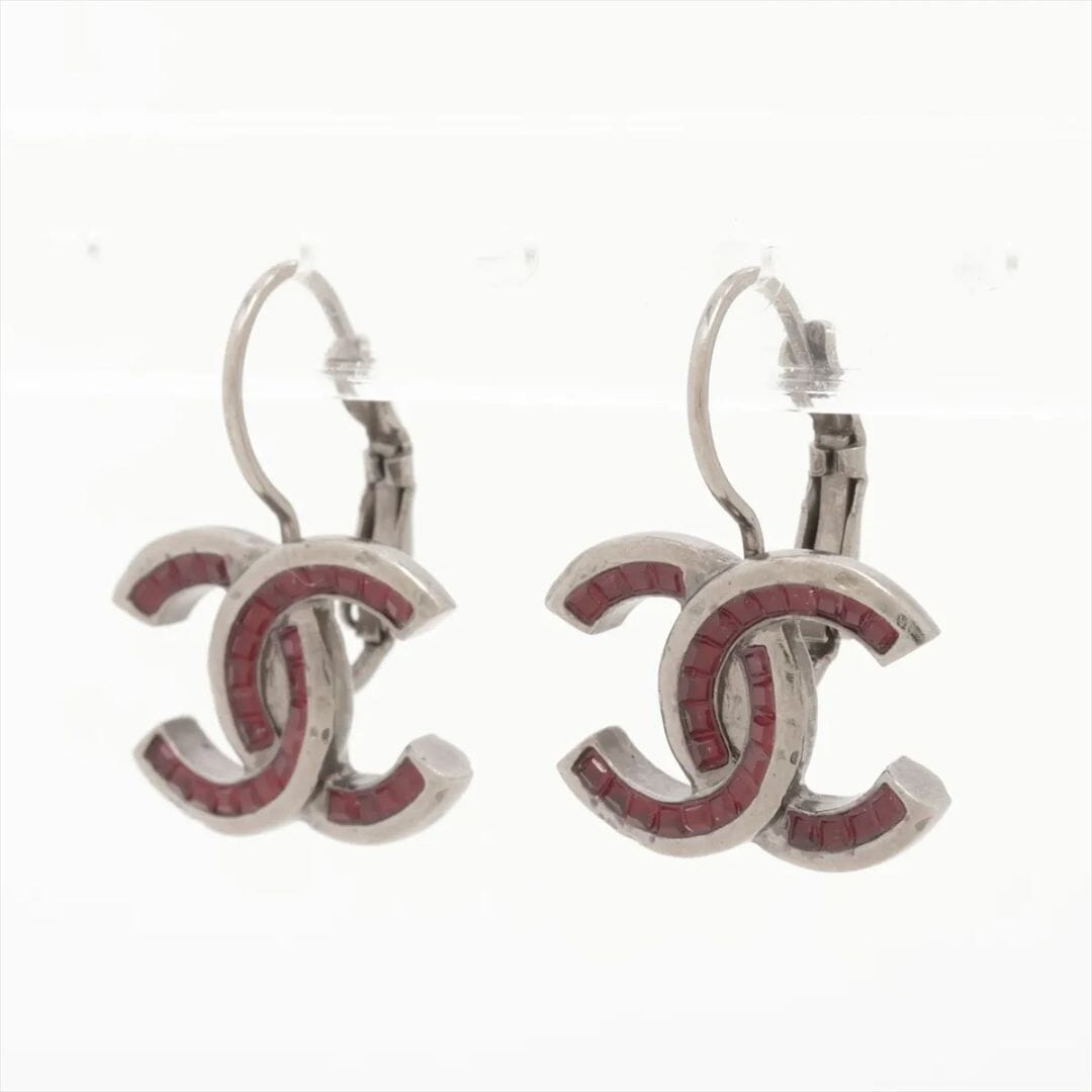 Silver Coco Mark 17B earrings Earrings Chanel 
