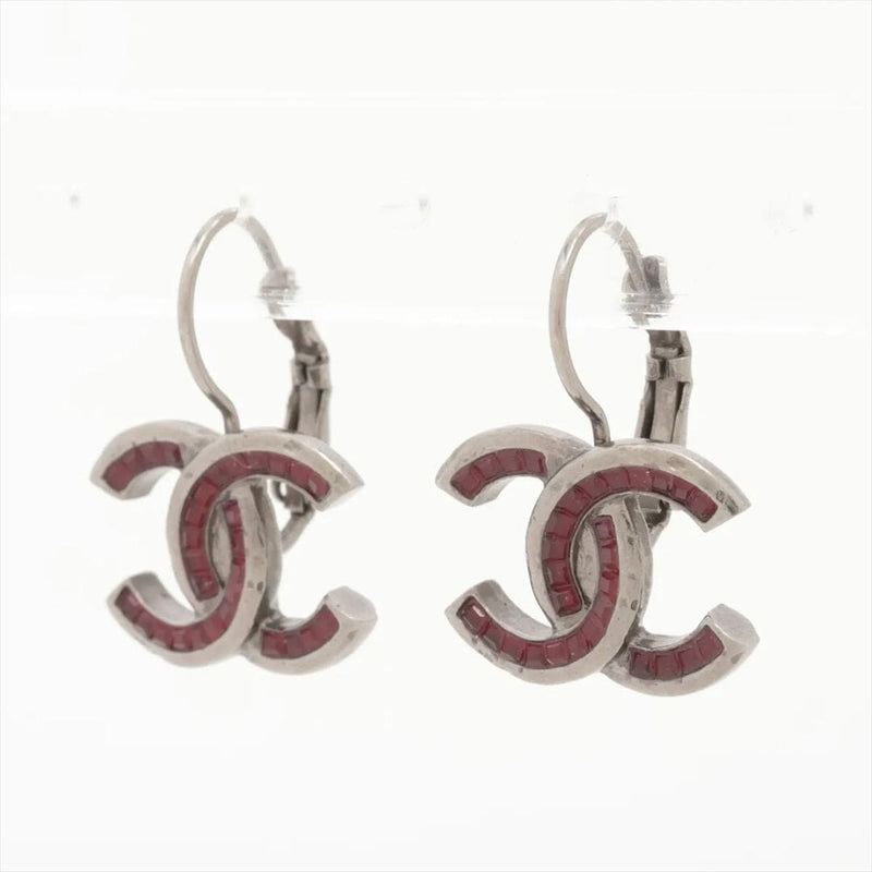 Silver Coco Mark 17B earrings Earrings Chanel 
