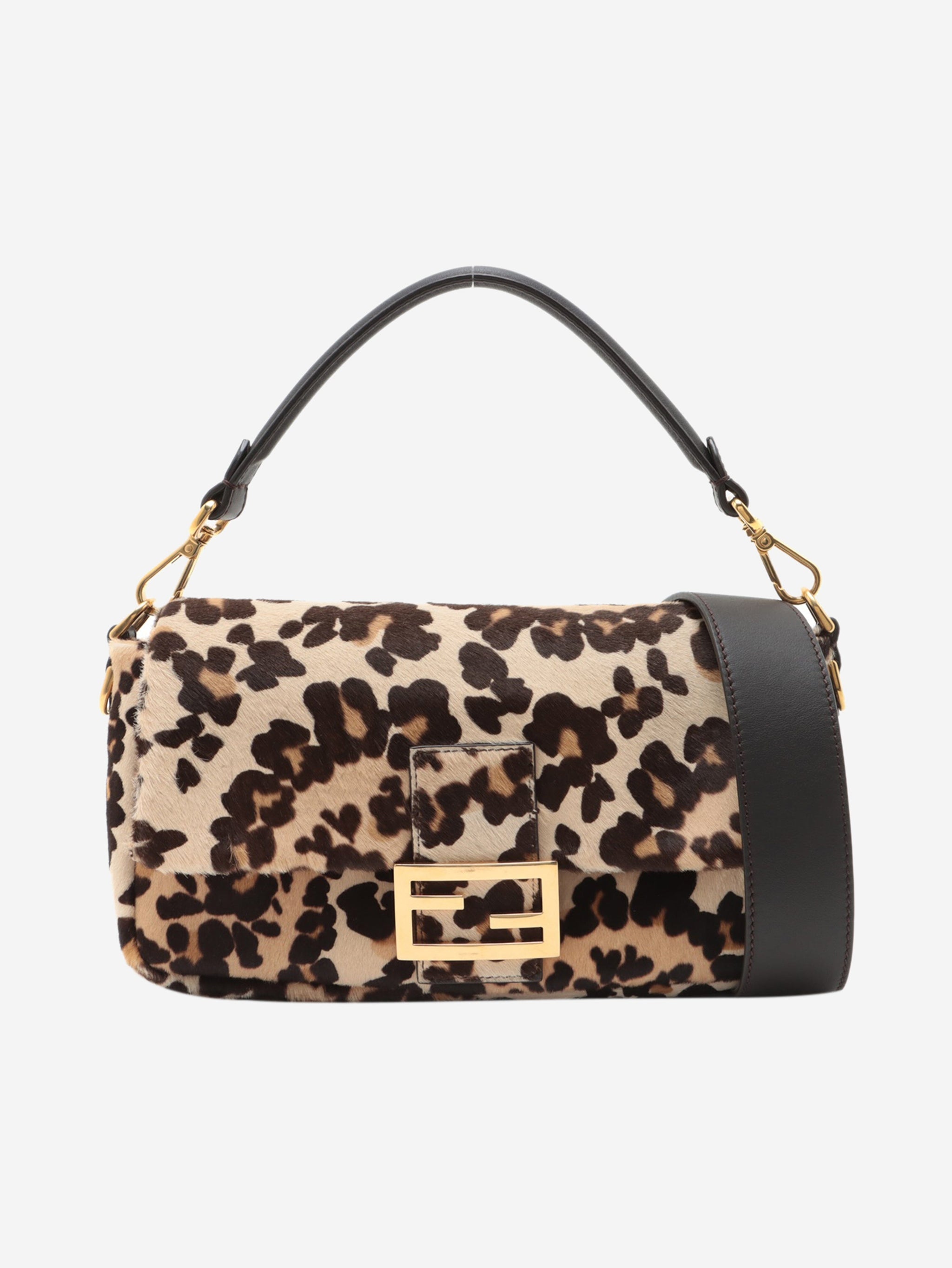 Animal print baguette online bag