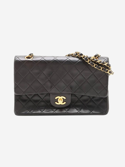 Black vintage 1991 medium lambskin Classic Double Flap bag Shoulder bags Chanel 
