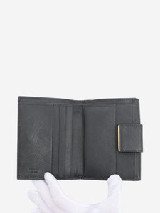 Prada Black Saffiano leather flap wallet