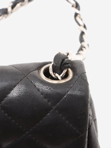 Chanel Black 2009 mini lambskin quilted Classic Single Flap bag