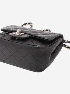 Chanel Black 2009 mini lambskin quilted Classic Single Flap bag