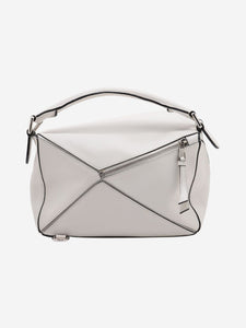 Loewe White small Puzzle bag