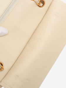 Chanel Cream vintage 1994 medium lambskin Classic Double Flag bag