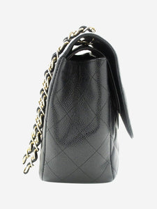 Chanel Black 2012 jumbo caviar Classic double flap bag