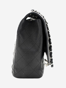 Chanel Black 2009 Caviar leather maxi Classic Single Flap bag