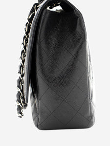 Chanel Black 2009 Caviar leather maxi Classic Single Flap bag