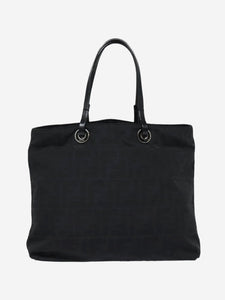 Fendi Black Zucca top handle bag