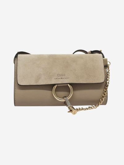 Neutral Fay suede and leather crossbody bag Cross-body bags Chloe 