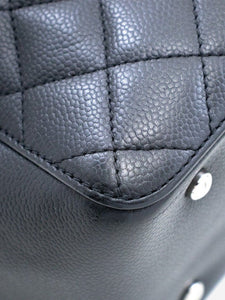 Chanel Black 2016 caviar quilted tote bag