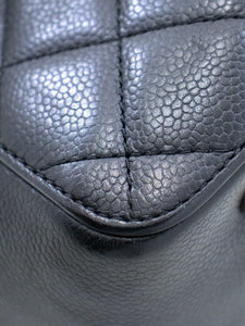 Chanel Black 2016 caviar quilted tote bag