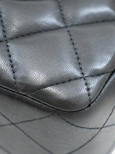 Chanel Black 2009 jumbo caviar Classic single flap bag