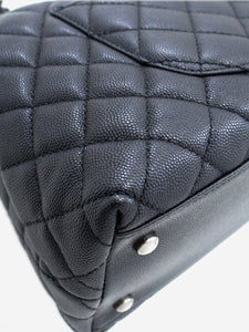 Chanel Black 2016 quilted caviar leather 2way bag