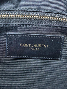 Saint Laurent Grey large leather tote bag