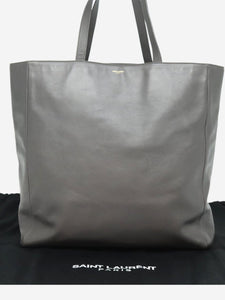 Saint Laurent Grey large leather tote bag