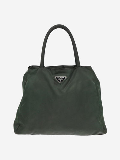 Khaki green nylon top handle bag Top Handle Bags Prada 