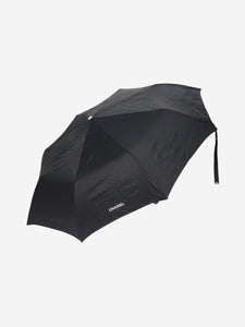 Chanel Black nylon folding umbrella