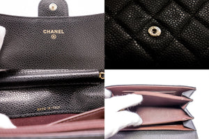 Chanel Black lambskin 2018 Caviar Wallet On Chain