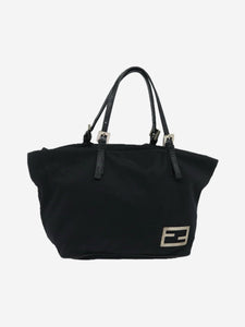 Fendi Black nylon top handle bag