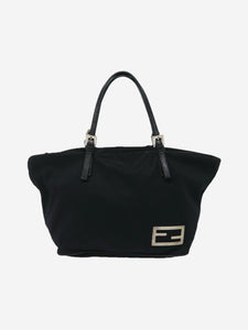 Fendi Black nylon top handle bag