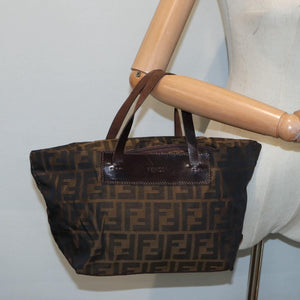 Fendi Brown Zucca top handle bag