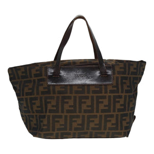 Fendi Brown Zucca top handle bag