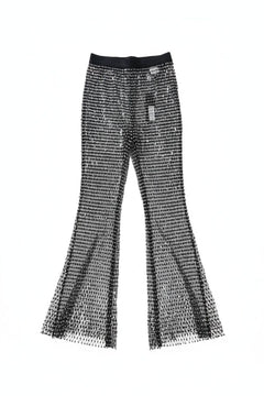 Black crystal net trousers - size UK 8 Trousers Rotate 