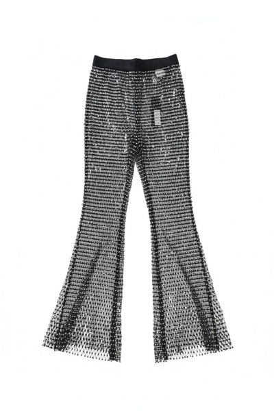 Black crystal net trousers - size UK 8 product image