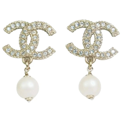 Gold Coco pearl drop earrings